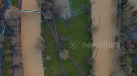 Bedford - River Ouse Floods - 4K Drone Footage 3
