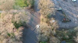 Flooding near Wantage, Oxfordshire.