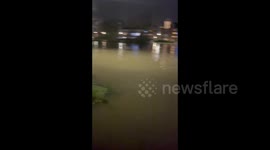 Storm Bella brings heavy rain and flooding to Bedfordshire, UK