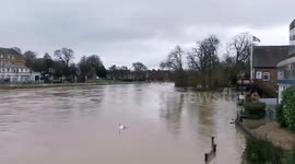 UK Storm Bella causes severe flooding In Bedfordshire