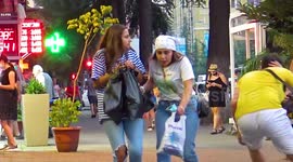 Invisible Object Falling from Building - FALLING OBJECT PRANK!