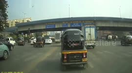 Autorickshaw driver arrested after deliberately knocking down motorcyclist in western India