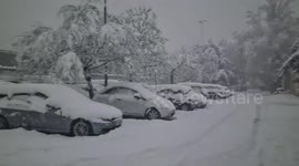 Italy: Milan Wakes Up To Thick Blanket Of Snow