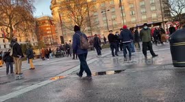 Police Clear Marble Arch London