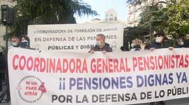 Concentración de pensionistas en contra de la reforma de Jubilación Escrivá