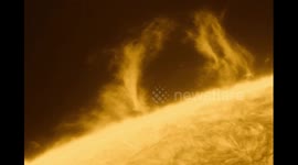 Solar Prominence and Coronal Rain on the Sun