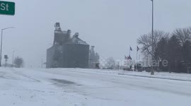Winter returns to South Dakota as temperatures fall to -9C as arctic winds blow through the Midwest