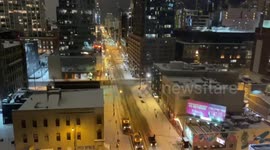 Snow blankets streets of Chicago as city hit with first major winter storm