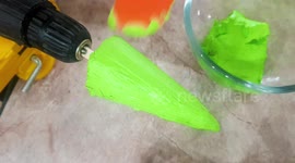 DIY YouTuber shows off how to 'drill' a Christmas Tree cake