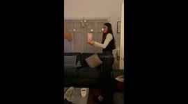 FAIL - trying to surprise my sister on her birthday with a cinema night... dropping all the popcorn on her