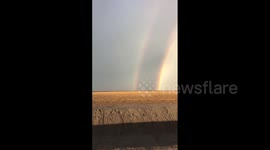 Australia: Double Rainbow Above Mungindi, NSW