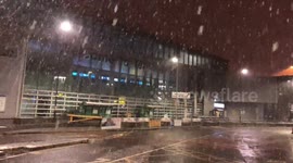Manchester airport shuts due to snow