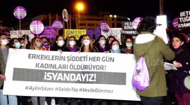 Dozens protest in Istanbul against the killing of four women in a single day
