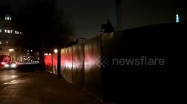 Trafalgar Square and Parliament square fenced off as new year's celebrations are cancelled