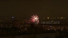 Fireworks illuminate skyline as St Petersburg celebrates New Year's Day
