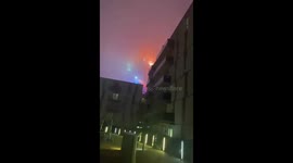 Residents celebrate 2021 in Wembley with fireworks on display at the stadium arch