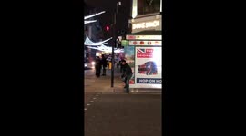 Fireworks pointed at met police officers