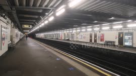 Empty London Underground On New Year's Eve