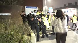 Police disperse illegal New Year's rave in Brentwood,Essex, UK