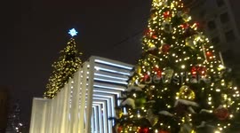 Cheerful start to 2021 in central Moscow - Triumphalnaya Square