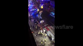 Emergency services attend scene of stabbing on New Year's Day in London