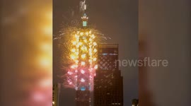2021 New Year Fireworks Display in Taipei Taiwan