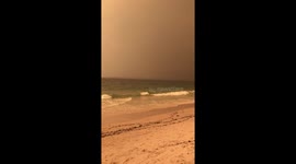 Australia - Nearby Bushfire Covers Hyams Beach in Smoke