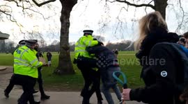 Police clash with anti-lockdown protesters in Hyde Park