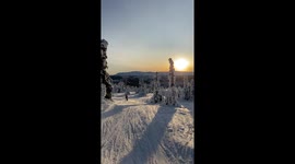 Beautiful skiing