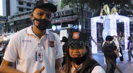 Chiang Mai New Year celebrations at the night bazaar