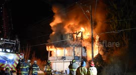 Firefighters tackle house fire in West Cameron Township, Pennsylvania