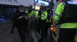 Police in Nottingham arrest three as anti-lockdown protesters march through city