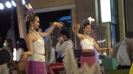 New Year's Eve scenes from Chiang Mai night bazaar,Thailand
