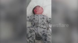 Watch the moment a shocked mum catches her baby saying ‘Hello’ - at just FIVE MONTHS old