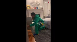 US kid screams with excitement as he unwraps brand new PS5 for Christmas