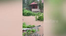Homes flooded after heavy rain causes floods in Malaysia
