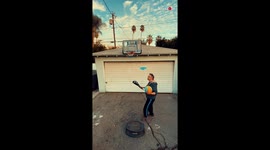 Multitasking And Basketball Trick Shot