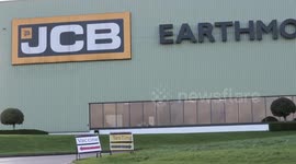 COVID-19 vaccine and testing facility at Staffordshire JCB seemingly empty