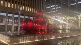 Huge Holiday decorations in New York City