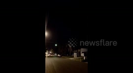 A set of seven lights appear as a flotilla of UFOs flying over the skies of Argentina