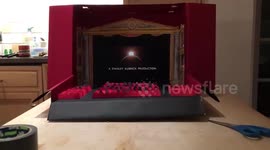 Director makes homemade 'cinema' just in time for the UK's third national lockdown in funny video