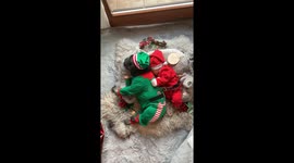 Stitch the elf and his little claus brother