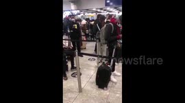 UK: Heathrow Airport Terminal Crowded With Arriving Passengers