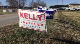 Election signs seen in Georgia during Election Day runoff