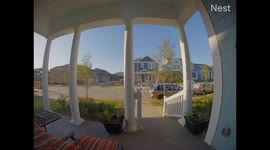 Doorbell cam catches moment hit-and-run driver totals parked car