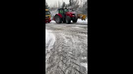 Vehicles stuck in snow