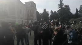 Student protest against new rector of Bogazici University in Istanbul, Turkey
