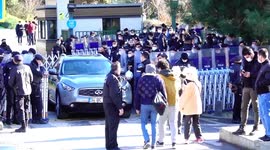 Bogazici University in Istanbul, Turkey is blocked by police after student protest