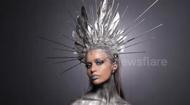 Make-up artist transforms model into an incredible 'Snow Queen'