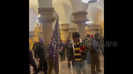Trump-supporting mob storms and moves its way around Capitol building